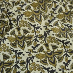 Tissu Indien Block Print Anegundi fond lin
