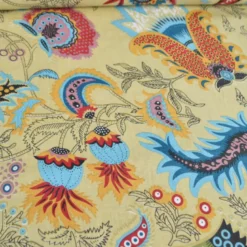 Tissu Indien Block Print Revanth fond beige - kalamkari