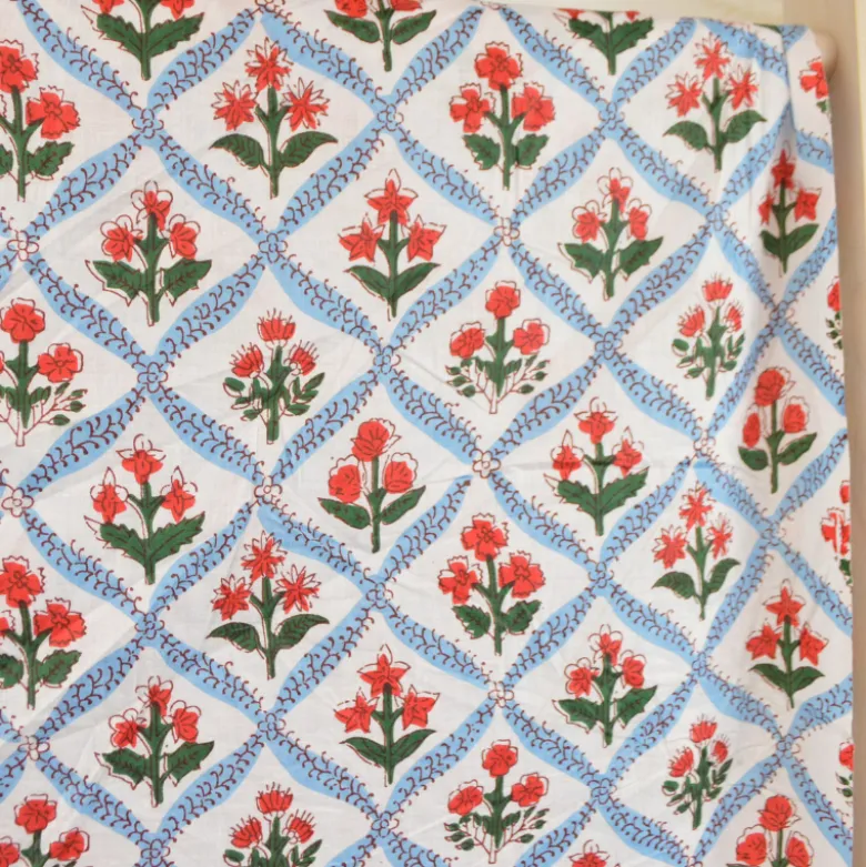 Tissu Indien Block Print Sundesh - kalamkari