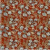 Tissu indien en voile de coton – Motif floral Chandani bleu sur fond rouge profond