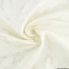 Tissu Jacquard dessin lierre de fleurs ivoire