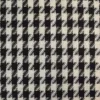 Tissu jacquard effet tweed motif pied-de-poule Noir avec fil lurex doré