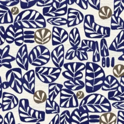 Tissu jacquard Galet bleu - made in france