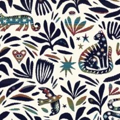 Tissu jacquard Jungle Mystic multicouleurs