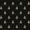 Tissu jacquard Laponie motif sapins Or fond Noir