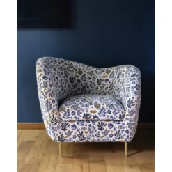 Tissu jacquard Mage bleu d'ameublement - made in france