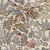 Tissu jacquard Sarong motif exotique fond lin - Made in france