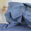 Tissu Jean Denim bleu à rayures blanches