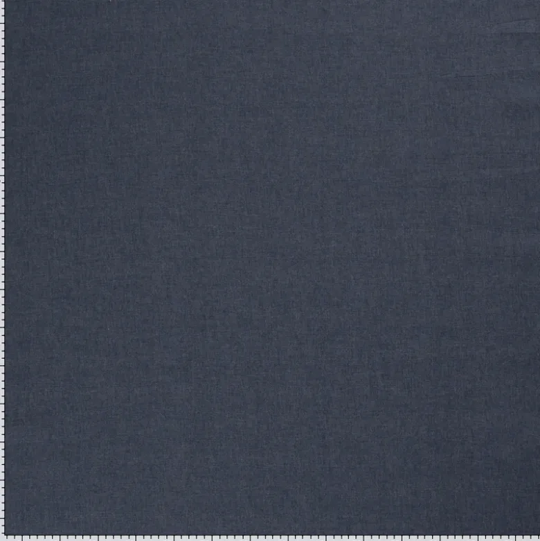 Tissu jean denim Fin et Souple en coton prélavé - bleu Indigo