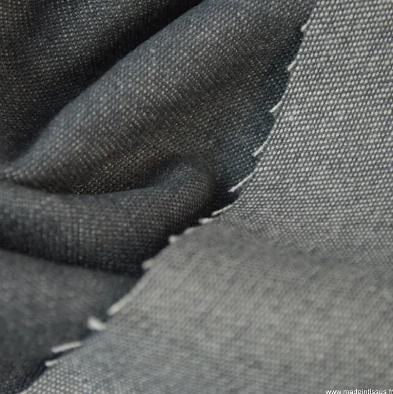 Tissu jean denim Lavé Gris clair - OEKO TEX