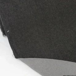 Tissu jean envers mousse résille noir