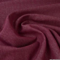 Tissu jean stretch coloris bordeaux