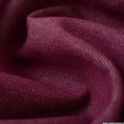 Tissu jean stretch coloris bordeaux