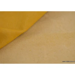 Tissu jean stretch coloris moutarde