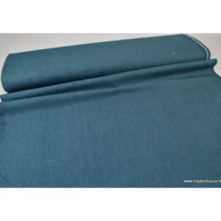 Tissu jean stretch coloris pétrole