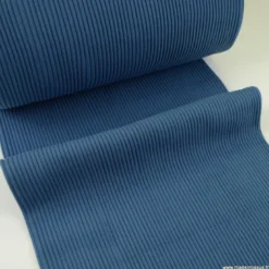 Tissu jersey Bord-côte Tubulaire côtelé Indigo - oeko tex