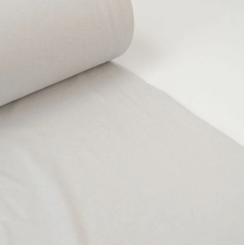 Tissu jersey Bord-côte Tubulaire Gris perle