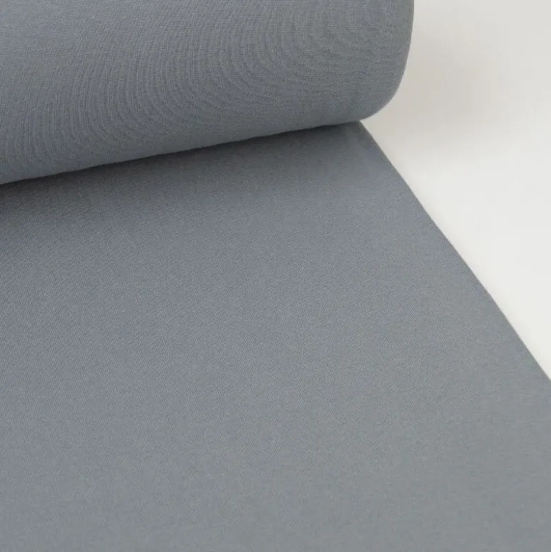 Tissu jersey Bord-côte Tubulaire Gris