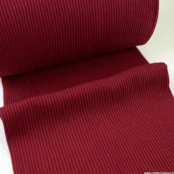 Tissu jersey Bord-côte Tubulaire côtelé Bordeaux - oeko tex