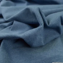 Tissu jersey chiné coloris Bleu denim - OEKO TEX