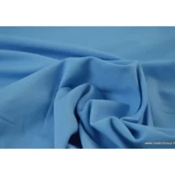 Tissu JERSEY coton elasthanne bleu - OEKO TEX