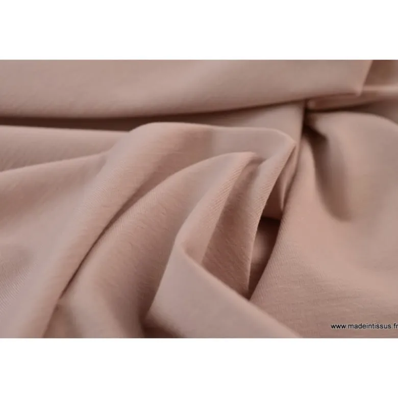 Tissu JERSEY coton elasthanne rose poudré - OEKO TEX