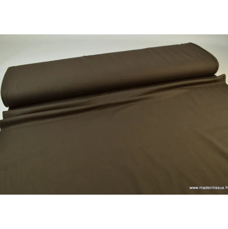 Tissu JERSEY coton élasthanne choco - OEKO TEX
