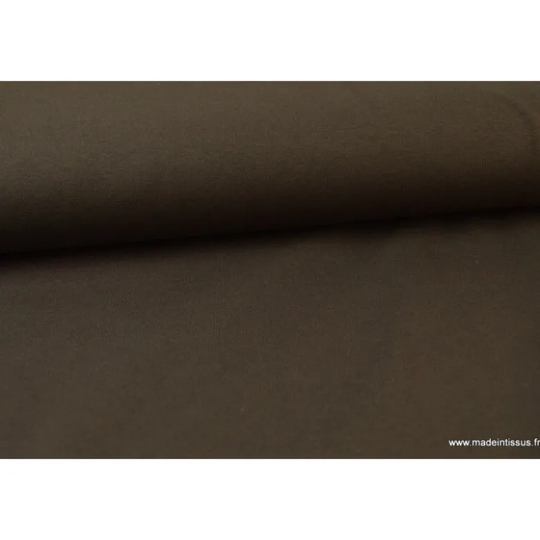 Tissu JERSEY coton élasthanne choco - OEKO TEX