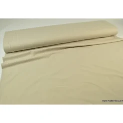 Tissu JERSEY coton élasthanne beige - OEKO TEX
