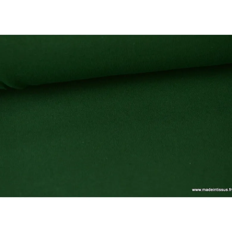 tissu JERSEY coton élasthanne uni bouteille - OEKO TEX