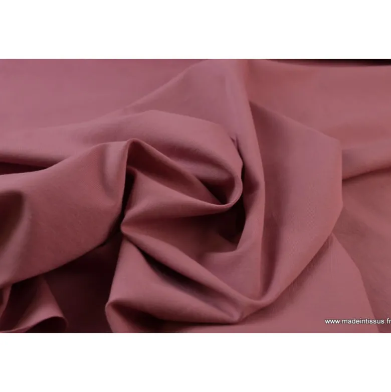 Tissu JERSEY coton élasthanne vieux rose - OEKO TEX