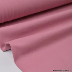 Tissu JERSEY coton élasthanne vieux rose - OEKO TEX
