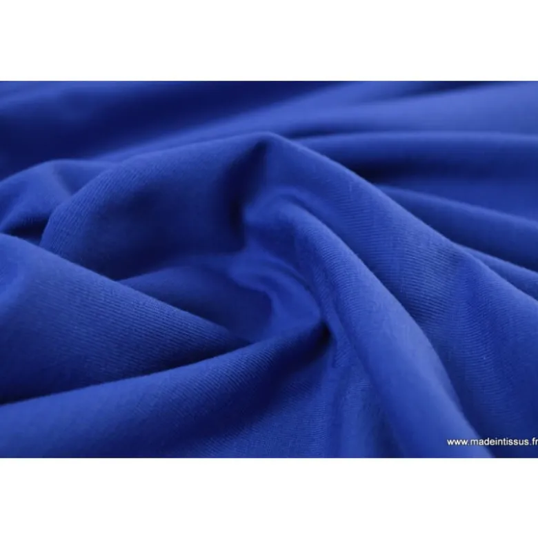 Tissu JERSEY coton élasthanne royal - OEKO TEX