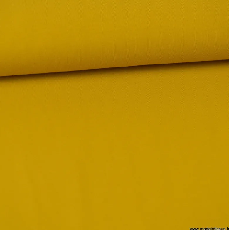 Tissu jersey coton élasthanne Moutarde - OEKO TEX