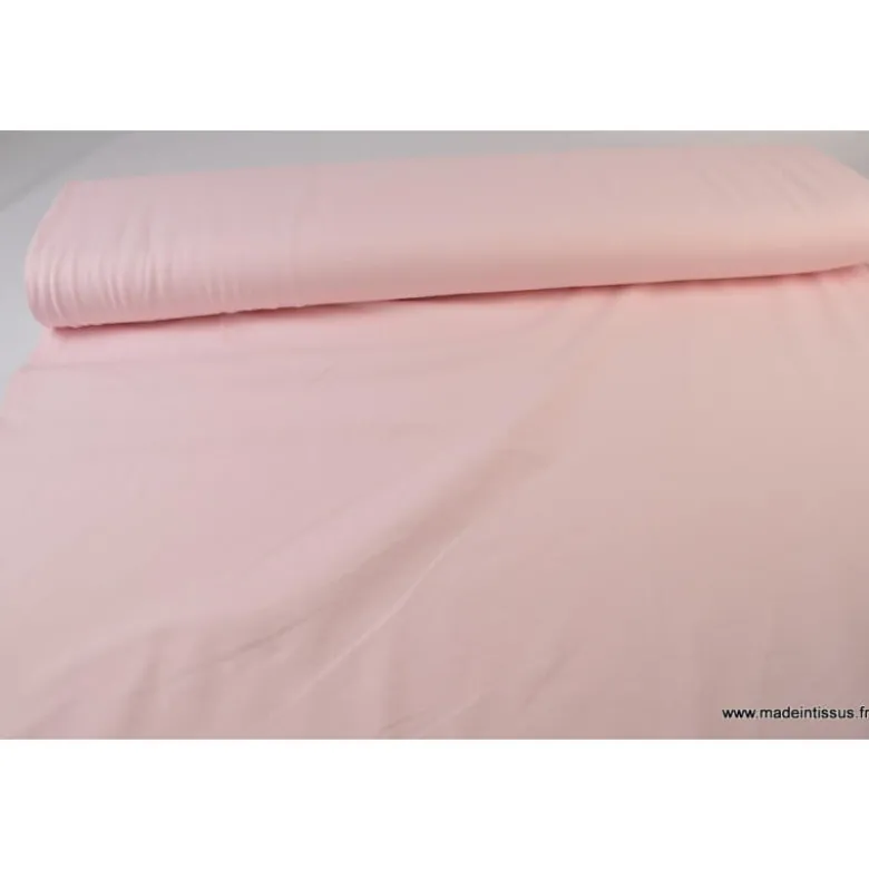 Tissu JERSEY coton élasthanne rose - OEKO TEX