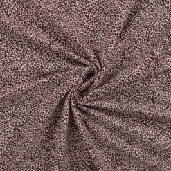 Tissu jersey de coton motif petit léopard fond rose poudré - OEKO TEX