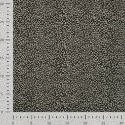 Tissu jersey de coton motif petit léopard fond kaki - OEKO TEX