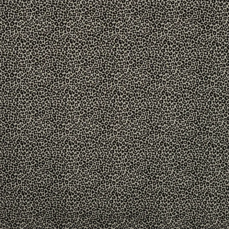 Tissu jersey de coton motif petit léopard fond kaki - OEKO TEX