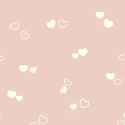 Tissu jersey de coton Sasha motif petits coeurs fond rose - OEKO TEX