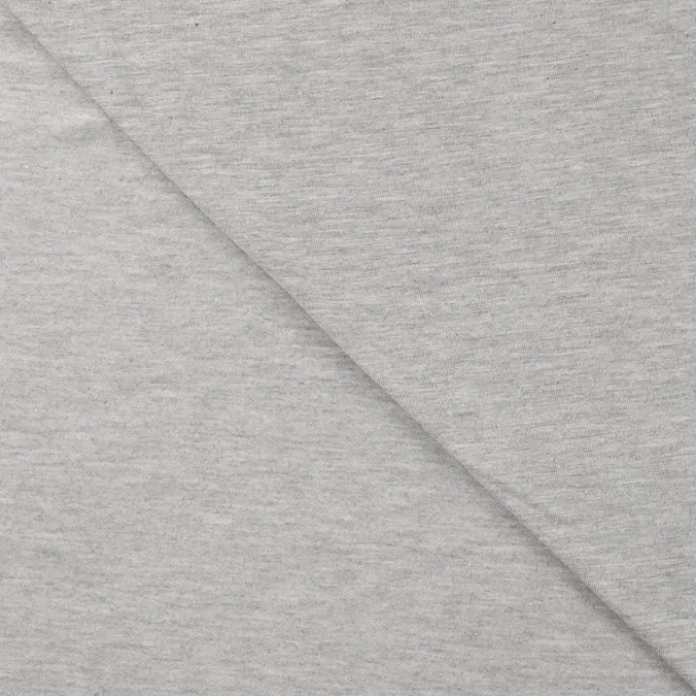 Tissu Jersey de viscose de bambou gris clair mélangé - OEKO TEX