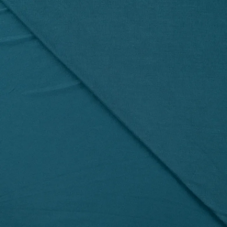 Tissu Jersey de viscose de bambou Pétrole - OEKO TEX