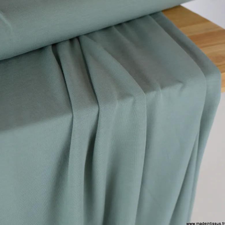 Tissu Jersey de viscose de bambou Céladon foncé - OEKO TEX