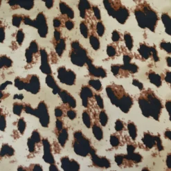 Tissu Jersey de Viscose – Motif léopard fond beige - OEKO TEX