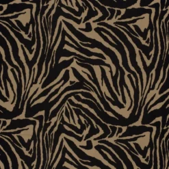 Tissu Jersey de Viscose motifs zebré Noir et Camel - OEKO TEX