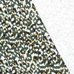 Tissu Jersey de Viscose – Motif Panthère Vert Sauvage - OEKO TEX