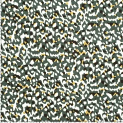 Tissu Jersey de Viscose – Motif Panthère Vert Sauvage - OEKO TEX