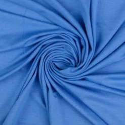 Tissu Jersey de Viscose uni coloris bleu denim - OEKO TEX