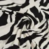 Tissu Jersey de Viscose zébré noir et blanc