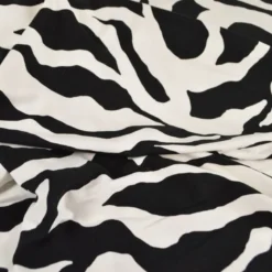 Tissu Jersey de Viscose zébré noir et blanc