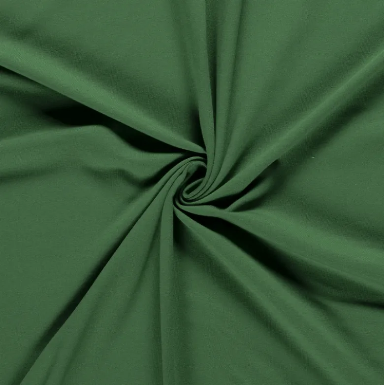 Tissu jersey French terry coloris vert - OEKO TEX